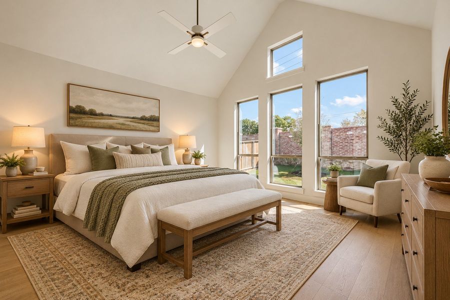 Virtually staged photo - main bedroom