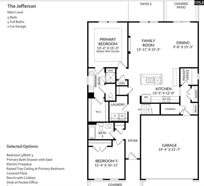 2D floor plan layout of this home in Boykin Hills, Chapin, SC (Image 2). 2D floor plan layout of this home in Boykin Hills, Chapin, SC (Image 2).
