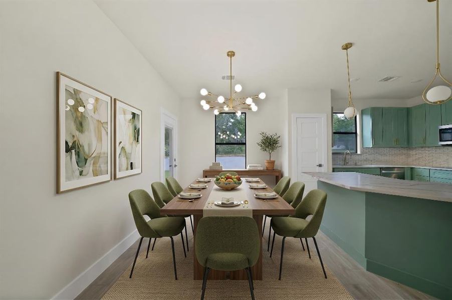 Furnished interior view inside a new home in , Granbury (Image 13).