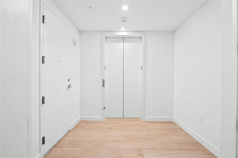 Private elevator foyer entrance