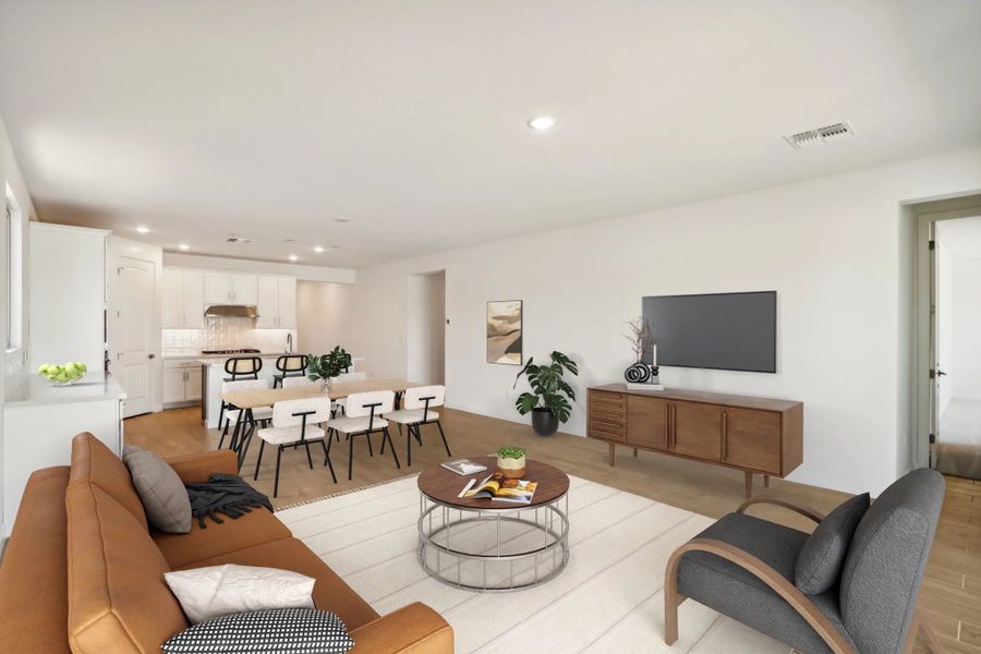 Great room example. Finishes vary by community. See sales counselor for details.