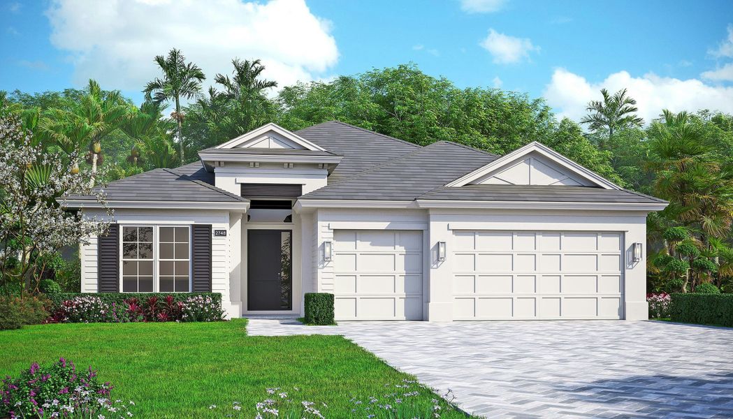 2D floor plan layout for the Iris Grande by GHO Homes in Belterra, Port St. Lucie, FL (Image 71).