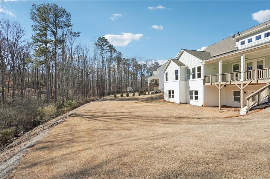Exterior details and patio area of a home in Fireside Farms, Dawsonville (Image 30).