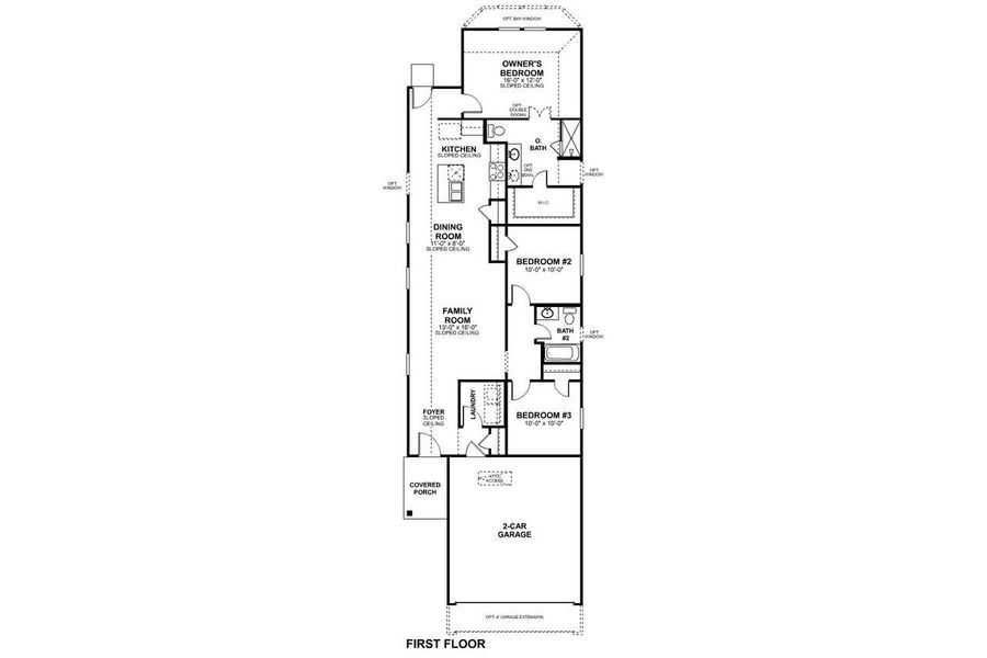2D floor plan layout of this home in Heritage, Dripping Springs, TX (Image 3).
