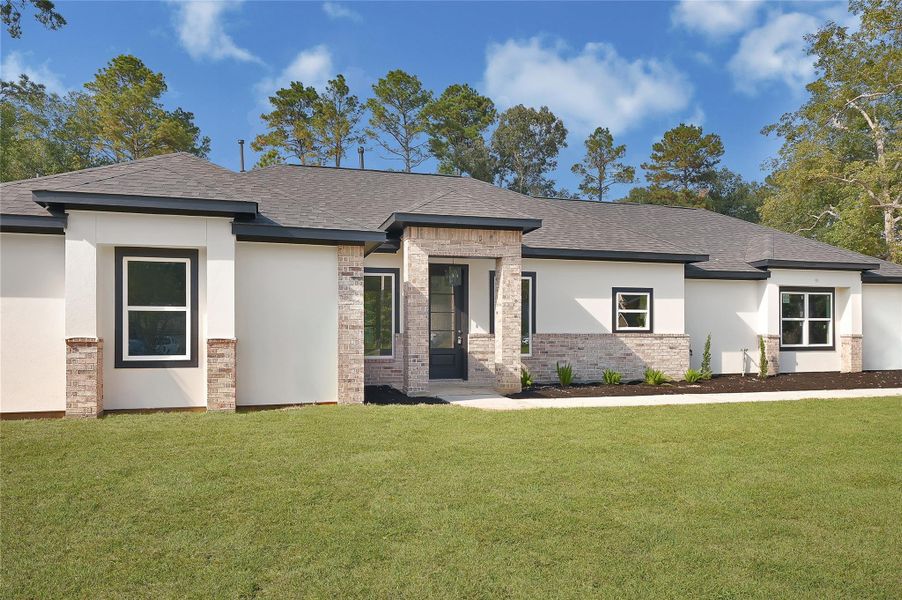 Exterior details and patio area of a home in , New Caney (Image 3). Exterior details and patio area of a home in , New Caney (Image 3).