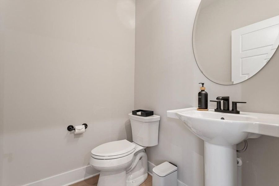 Entry-level powder room Entry-level powder room