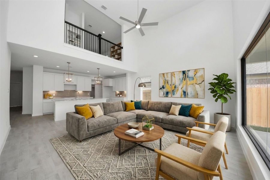 Virtually Staged - Living Room. Sample photo of completed home with similar floor plan. Actual colors and selections may vary. Virtually Staged - Living Room. Sample photo of completed home with similar floor plan. Actual colors and selections may vary.