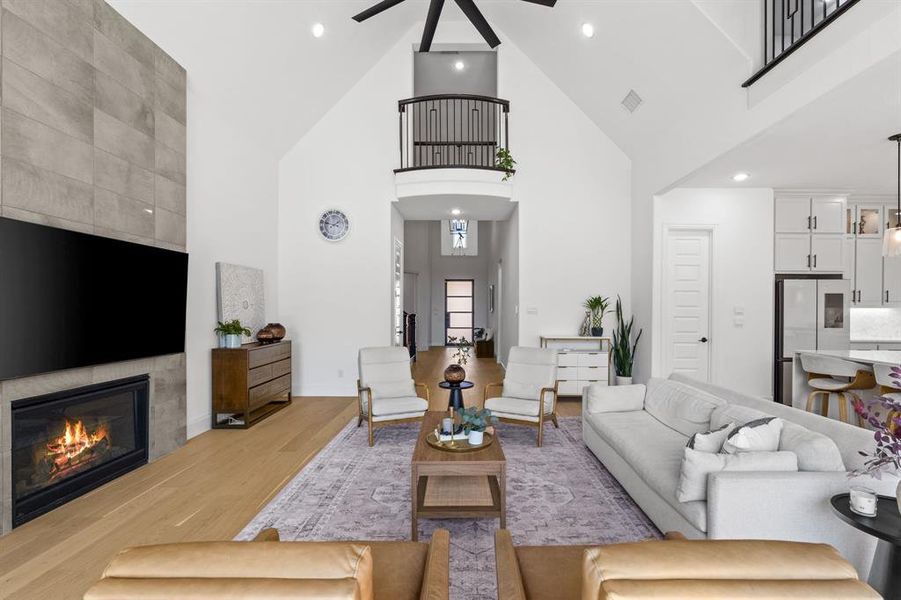 Furnished interior view inside a new home in Star Trail, Prosper (Image 9).