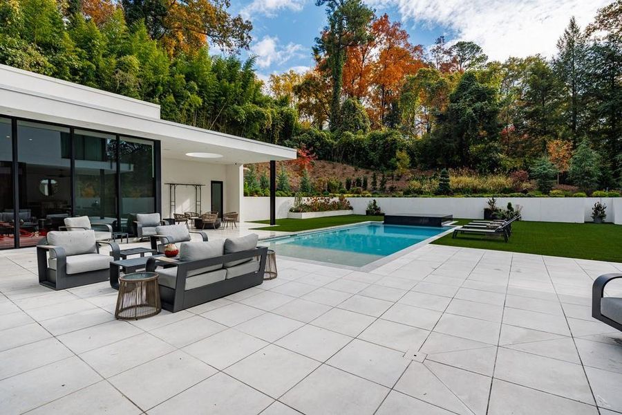 Exterior details and patio area of a home in , Atlanta (Image 3). Exterior details and patio area of a home in , Atlanta (Image 3).