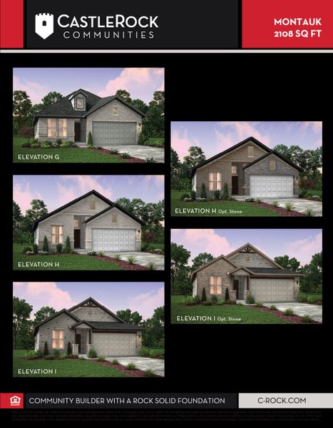 Representative exterior photo of a completed home built from the Montauk by CastleRock Communities in Arcadia Ridge, San Antonio, TX (Image 21). Representative exterior photo of a completed home built from the Montauk by CastleRock Communities in Arcadia Ridge, San Antonio, TX (Image 21).