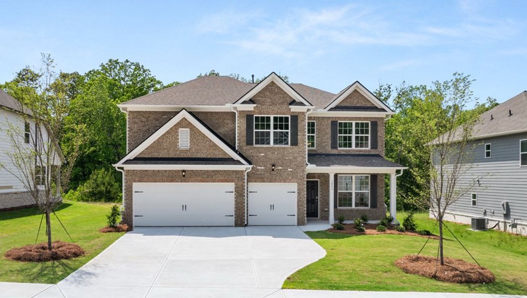 Representative exterior photo of a completed home built from the GRAYSON by D.R. Horton in Butner Estates, South Fulton, GA (Image 1).