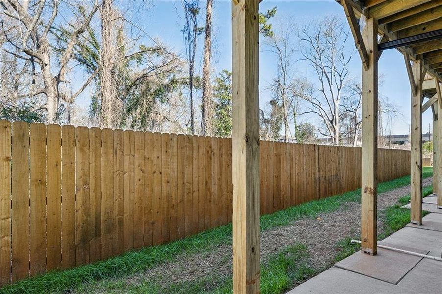 Exterior details and patio area of a home in Avenue at Oakland City, Atlanta (Image 13).