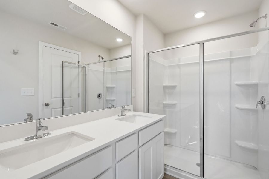 Furnished interior view inside a new home in Townes at Milhaven, Charlotte (Image 3).
