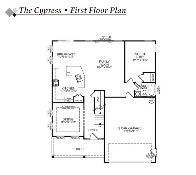 2D floor plan layout of this home in Kilburne Village, Greensboro, NC (Image 2).