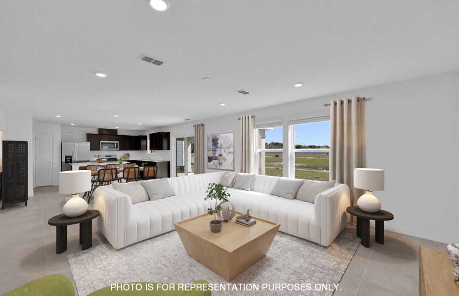 Furnished interior view inside a new home in Wells Landing, Jacksonville (Image 2).