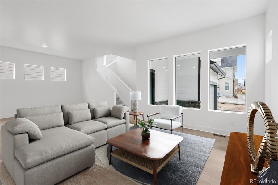Furnished interior view inside a new home in Painted Prairie Cottage, Aurora (Image 5).