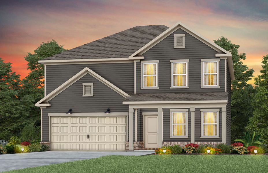 Front exterior of a new home in Cannon Run, Concord, NC, highlighting curb appeal (Image 19).