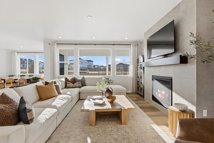 Representative furnished interior of a home built from the 4904 by Risewell Homes in The Aurora Highlands, Aurora (Image 8).