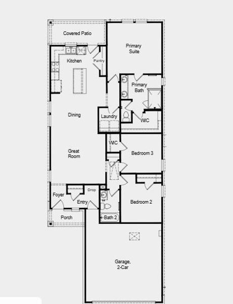 Additional highlights include: covered patio, granite countertops, and gray cabinets.