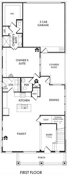 2D floor plan layout for the Marion by Impression Homes in Heartland, Heartland, TX (Image 4).