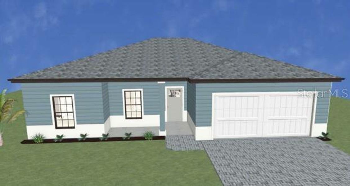 Front exterior of a new home in , North Port, FL, highlighting curb appeal (Image 1).
