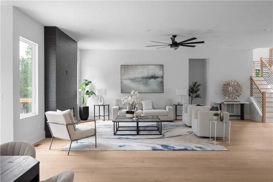 Furnished interior view inside a new home in , Atlanta (Image 37).