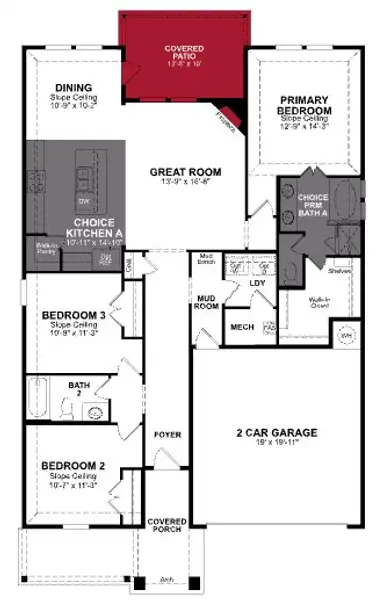 2D floor plan layout of this home in Churchill, Anna, TX (Image 3).