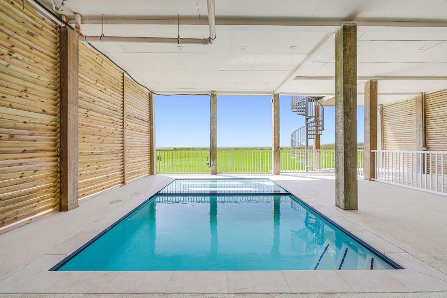 A beachfront home with a pool and hot tub. Hard to come by.