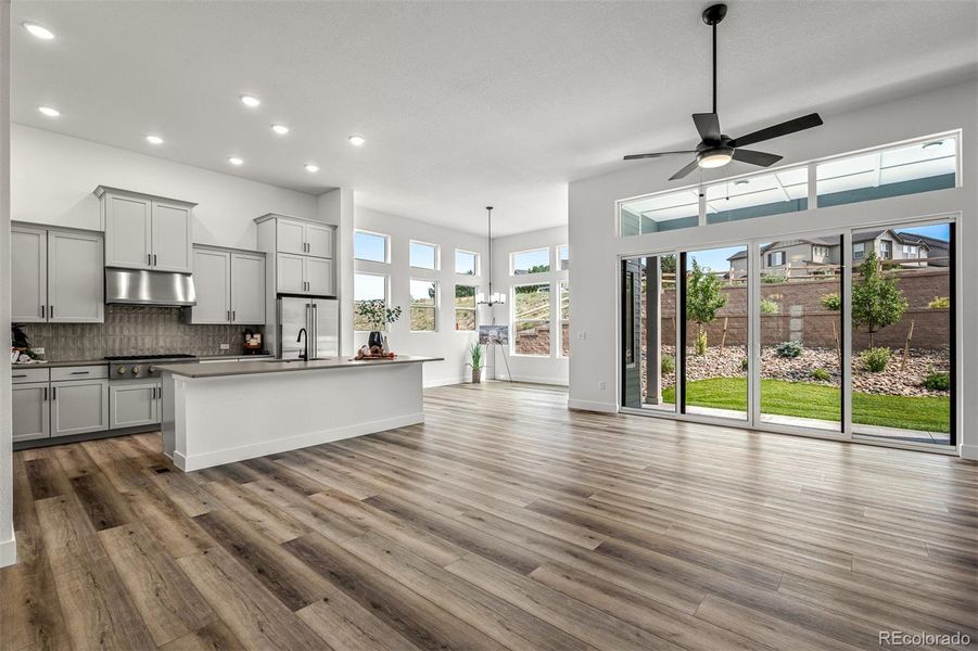 Furnished interior view inside a new home in Cloverleaf - Pinnacle Collection, Monument (Image 3).