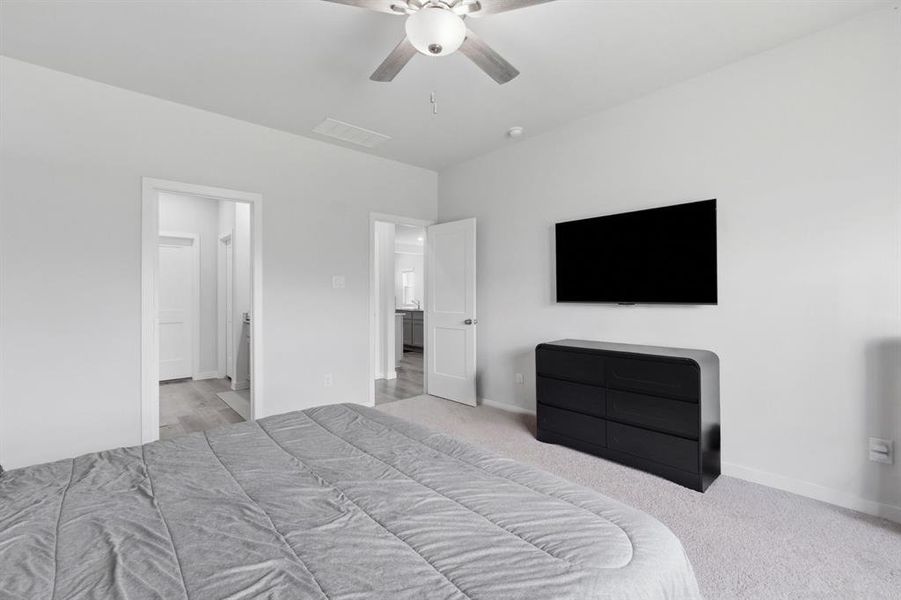 Furnished interior view inside a new home in Paloma at Sanford Farms, Waller (Image 19). Furnished interior view inside a new home in Paloma at Sanford Farms, Waller (Image 19).
