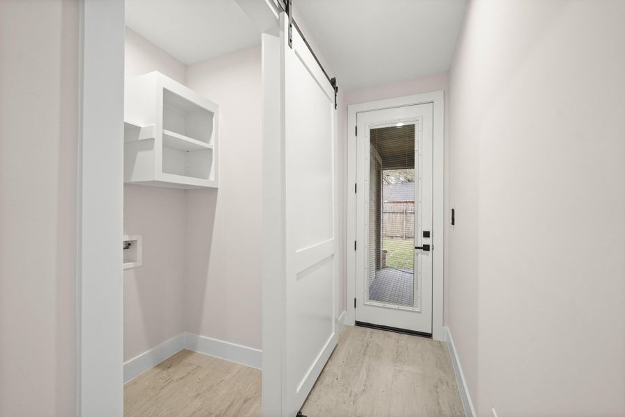 Laundry and access to backyard