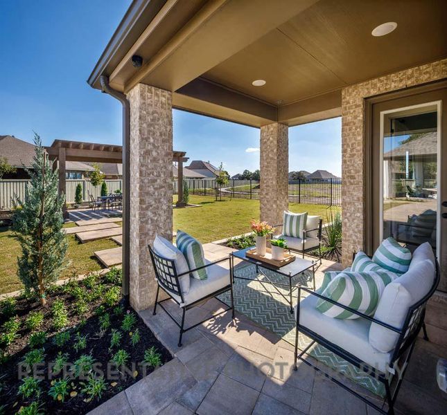 Exterior details and patio area of a home in Santa Rita Ranch: 40-45ft. lots, Liberty Hill (Image 3).