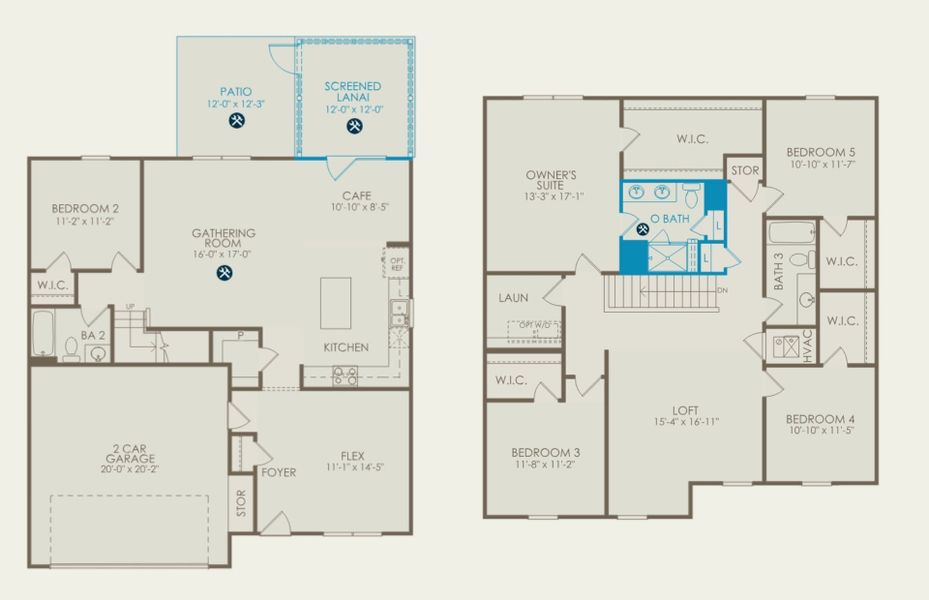 2D floor plan layout of this home in Salem Bay, Beaufort, SC (Image 5).