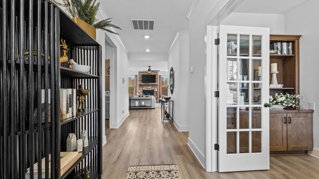 Representative furnished interior of a home built from the Wakefield - Finished Basement by DRB Homes in Pinebrook, Woodruff (Image 15).