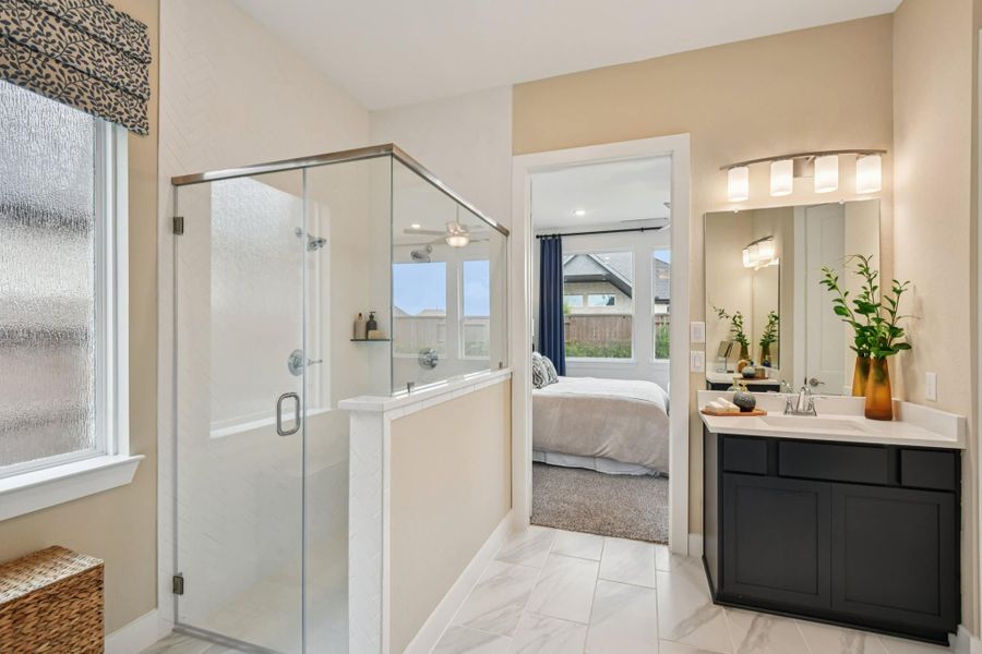 Furnished interior view inside a new home in Wood Leaf Reserve, Tomball (Image 37).