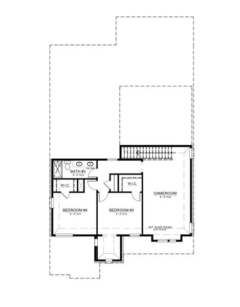2D floor plan layout for the Becker by Cambridge Homes in Ribbonwood, Aubrey, TX (Image 4). 2D floor plan layout for the Becker by Cambridge Homes in Ribbonwood, Aubrey, TX (Image 4).