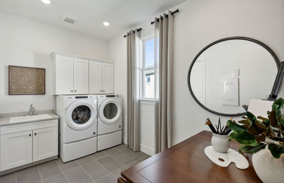 Spacious laundry room