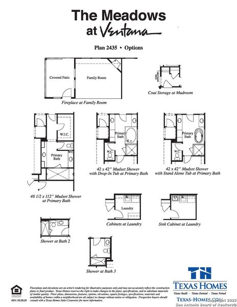 2D floor plan layout of this home in Ventana, Bulverde, TX (Image 6).