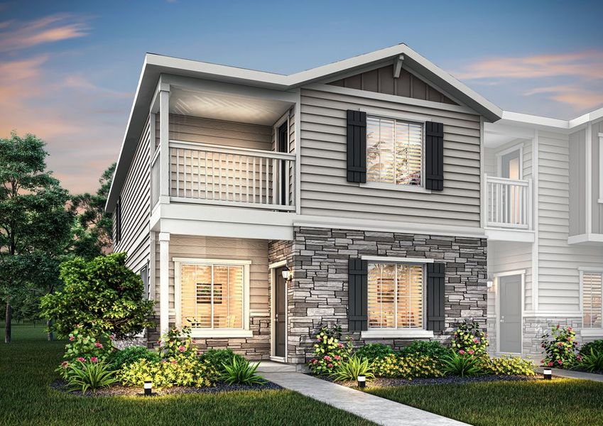 The Monarch is a beautiful two story home.