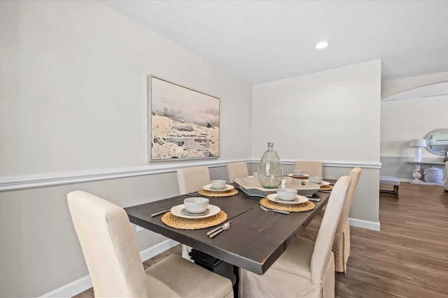 Representative furnished interior of a home built from the Fernwood by Enchanted Homes in Guadalupe Heights, Seguin (Image 15).