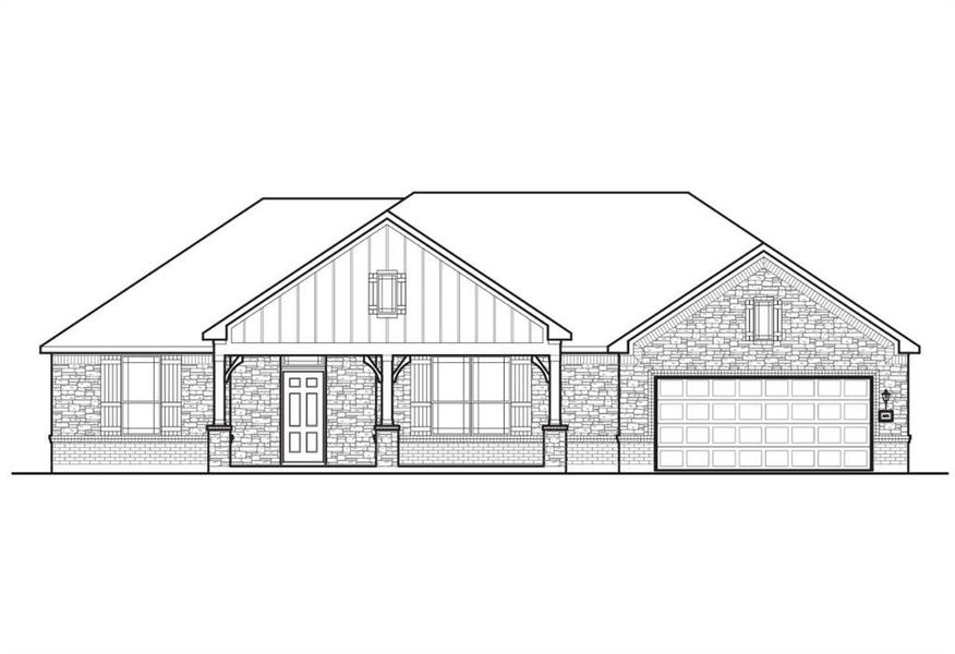 Representative Rendering. This home will feature a 2-car side load garage. Please see sales consultant for details.