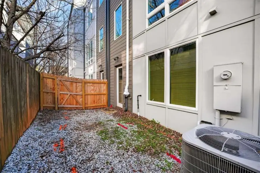 Exterior details and patio area of a home in , Atlanta (Image 2). Exterior details and patio area of a home in , Atlanta (Image 2).
