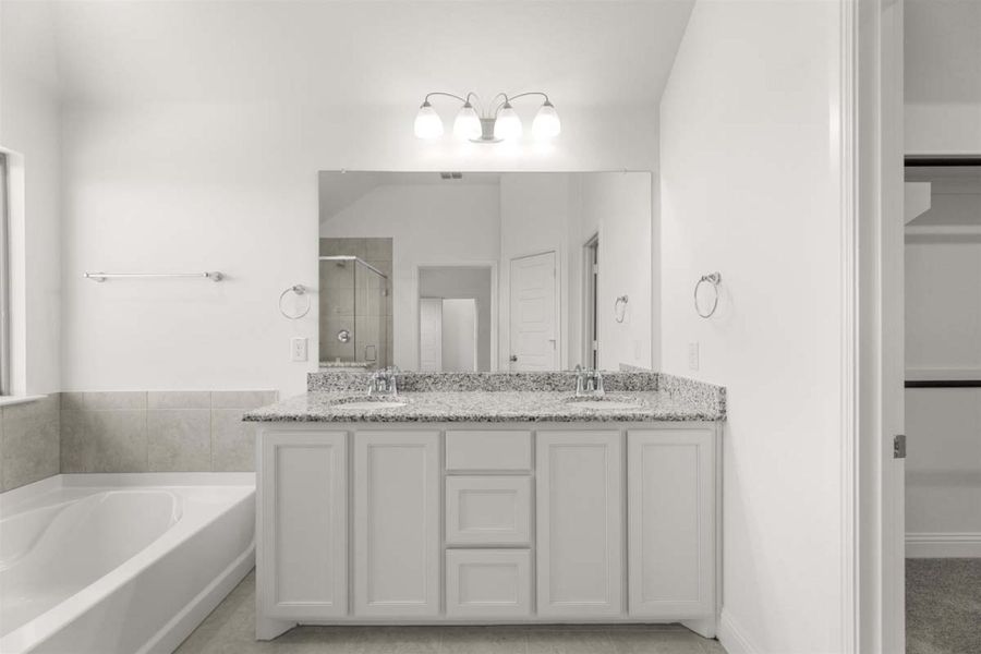 Furnished interior view inside a new home in Keeneland, Aubrey (Image 9).