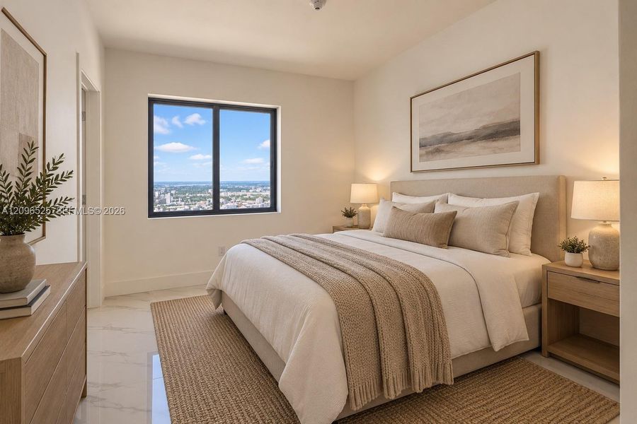 Furnished interior view inside a new home in Aria Reserve, Miami (Image 13).
