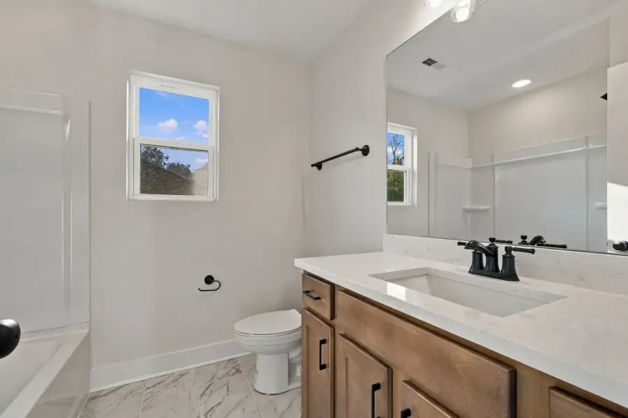 Modern Shared Bathroom in The Geneva Floor Plan