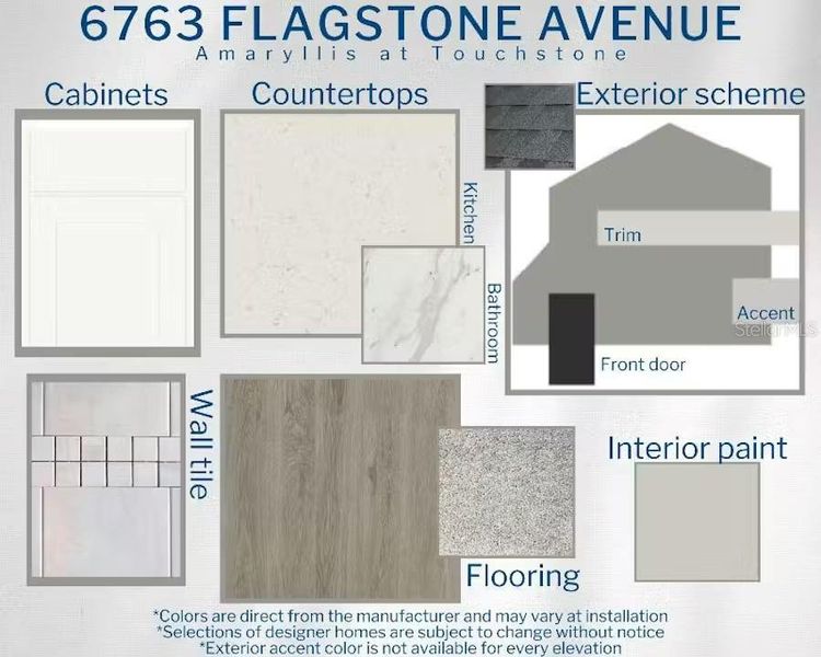 Sample of building materials used in homes in Touchstone, Lakeland (Image 3). Sample of building materials used in homes in Touchstone, Lakeland (Image 3).