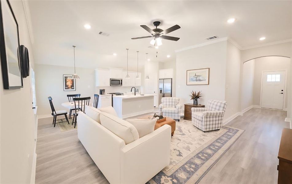 Furnished interior view inside a new home in , Greenville (Image 17). Furnished interior view inside a new home in , Greenville (Image 17).