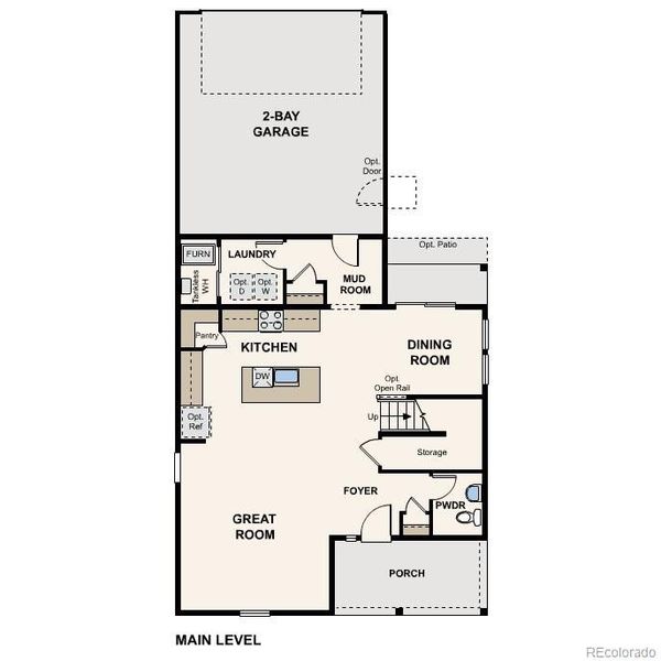 2D floor plan layout of this home in The Boulevard II Collection at Windler, Aurora, CO (Image 3). 2D floor plan layout of this home in The Boulevard II Collection at Windler, Aurora, CO (Image 3).