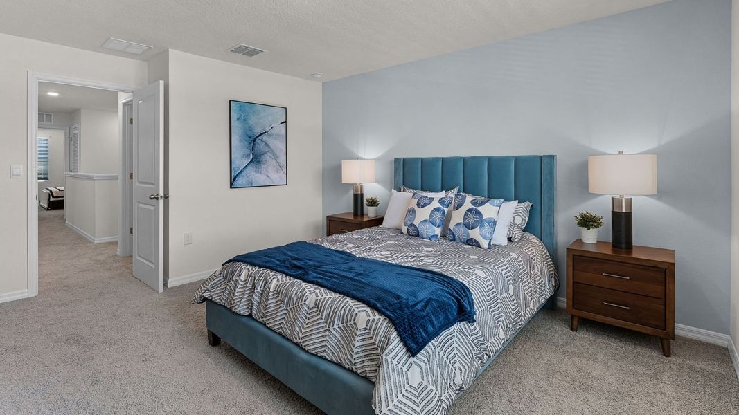 Representative furnished interior of a home built from the STRATFORD - END UNIT by D.R. Horton in Kindred, Kissimmee (Image 10).