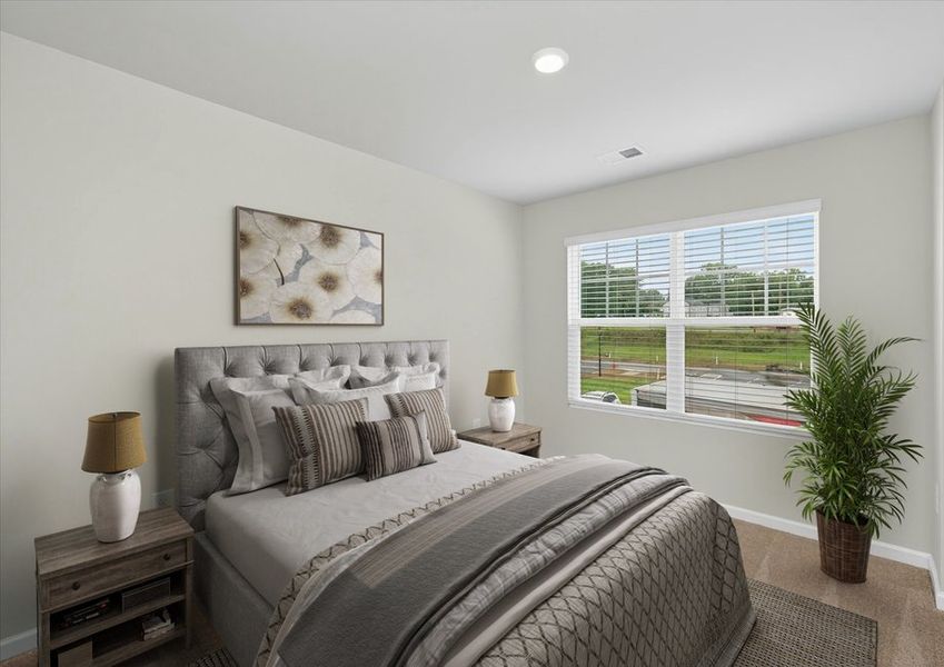 Each bedroom has a window